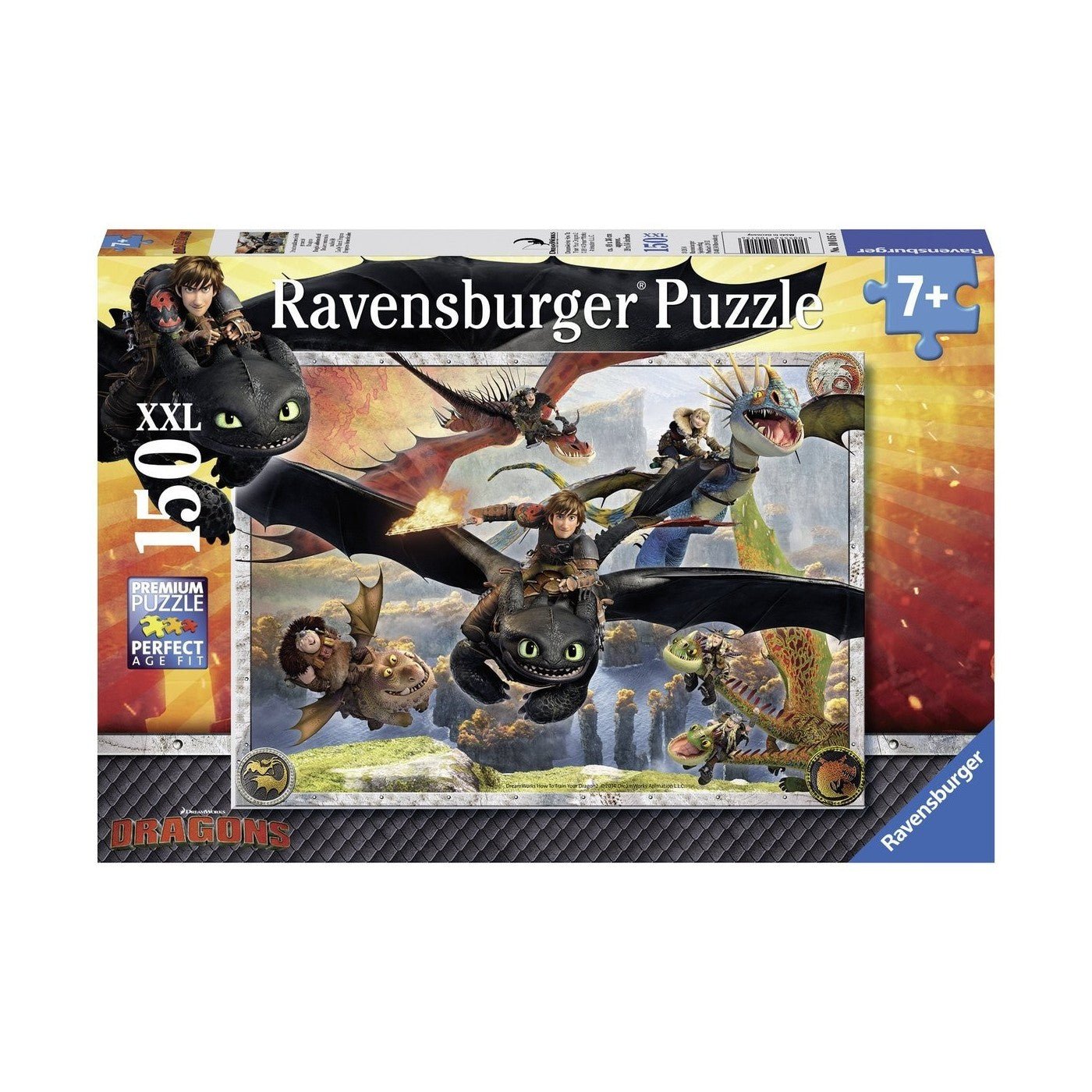 Ravensburger (10015) How To Train Your Dragon: Dragons, 150XXL Pc Puzzle - 4005556100156 - CrystalLotus.eu