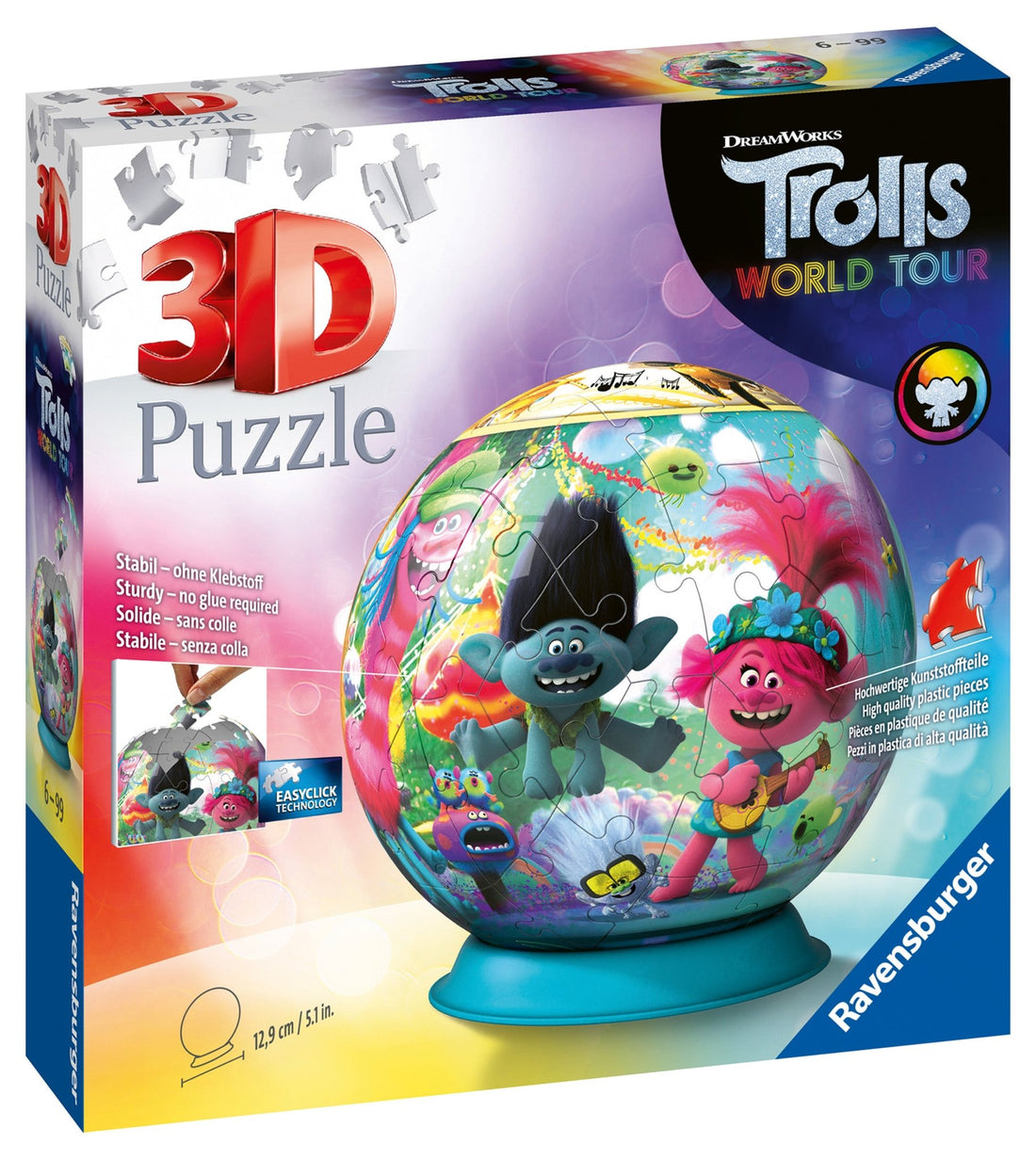 Ravensburger (11169) Kids Puzzle - Trolls World Tour 3D Puzzle - 4005556111695 - CrystalLotus.eu