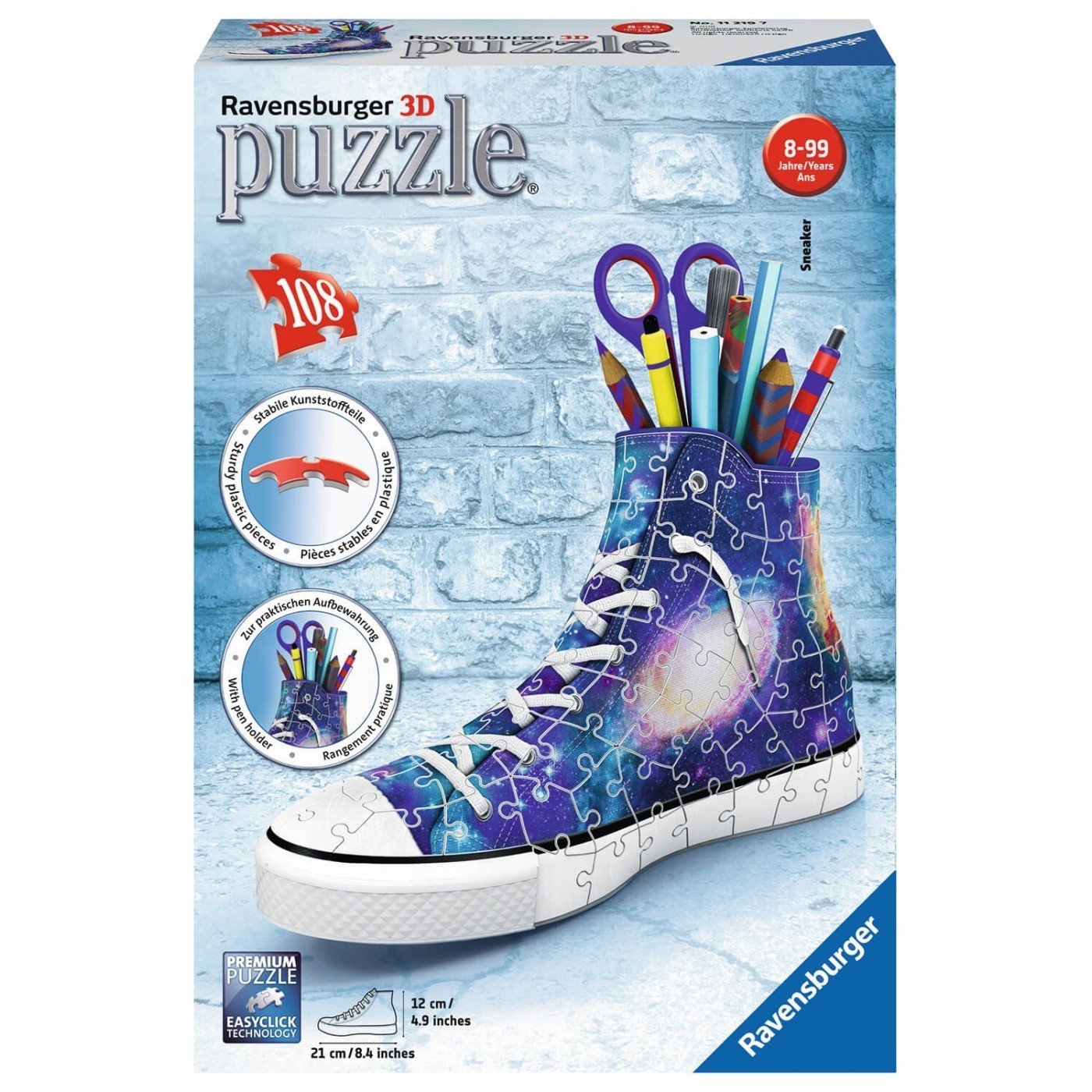 Ravensburger (11219) 3D Puzzle 108 Pcs Sneaker Galaxy - 4005556112197 - CrystalLotus.eu