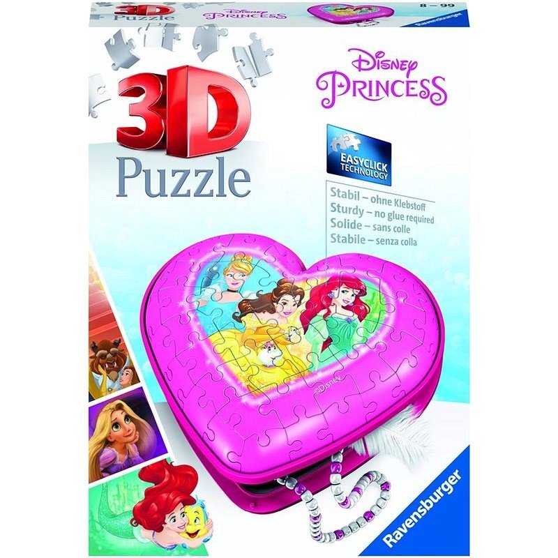 Ravensburger (11234) 3D Puzzle - Heart Box - Disney Princess - 4005556112340 - CrystalLotus.eu