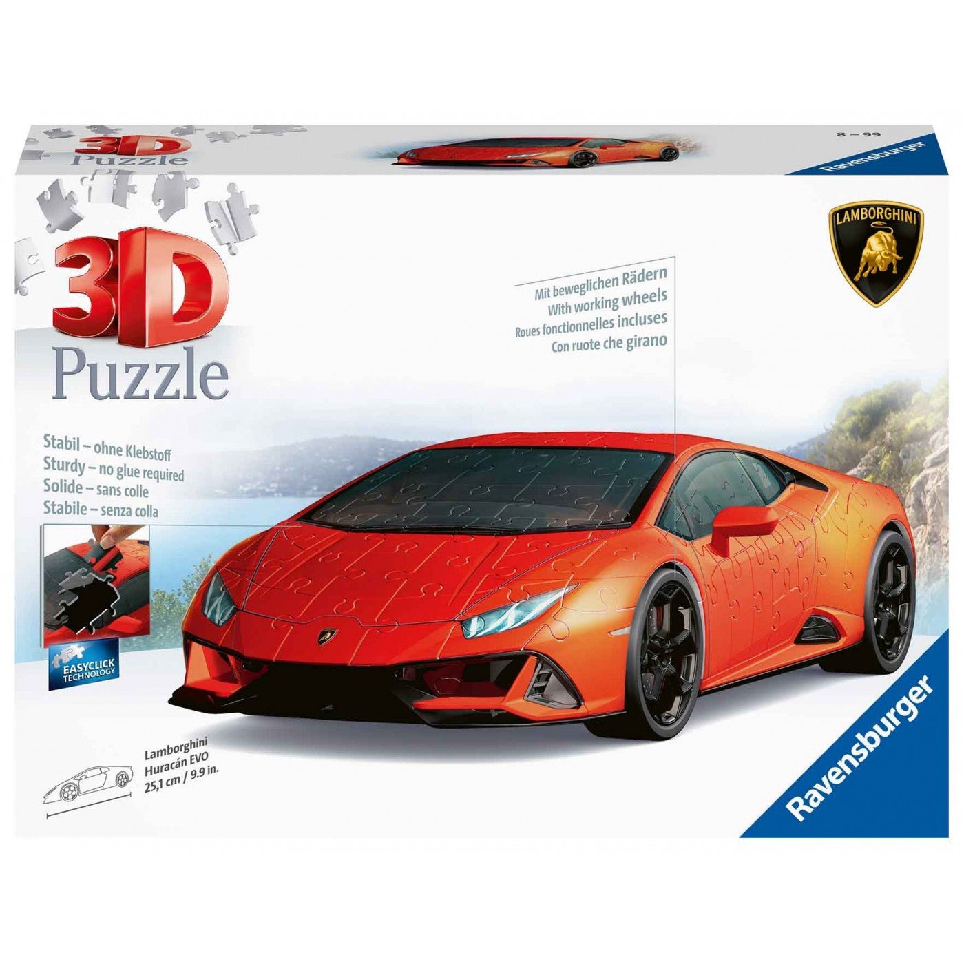 Ravensburger (11238) 3D Puzzle 108 Pieces Lamborghini Huracan - 4005556112388 - CrystalLotus.eu