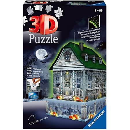 Ravensburger (11254) 3D Puzzle - Haunted House Glowing in the Dark - 4005556112548 - CrystalLotus.eu