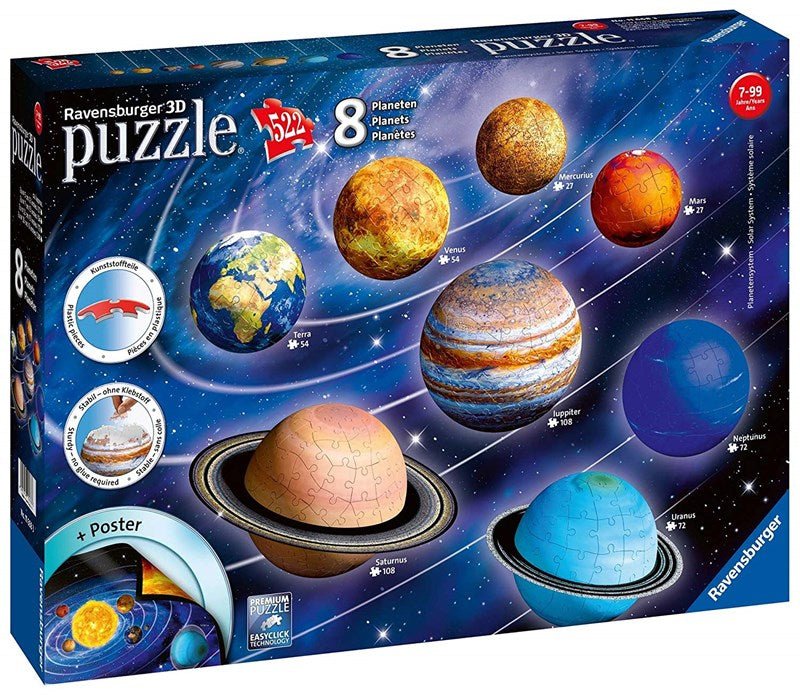 Ravensburger (11668) &quot;Solar System&quot; - 522 pieces puzzle - 4005556116683 - CrystalLotus.eu