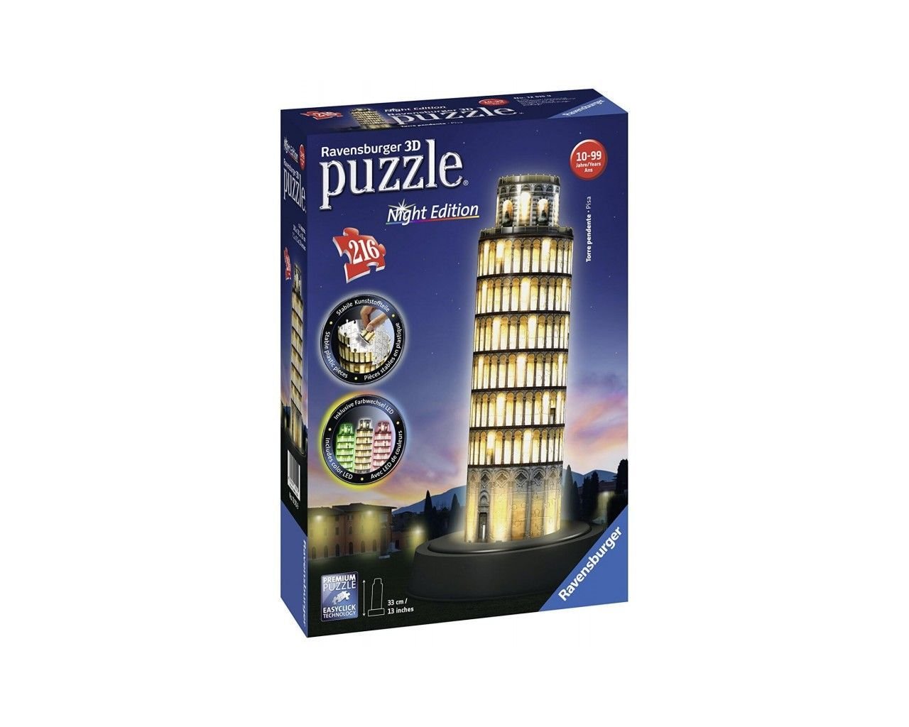 Ravensburger (12515) &quot;Pisa by Night&quot; - 216 pieces puzzle - 4005556125159 - CrystalLotus.eu