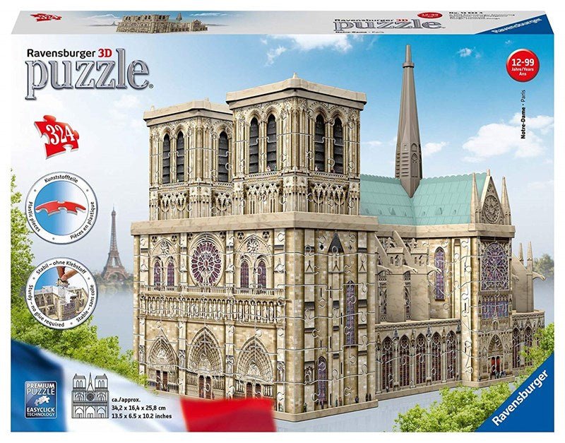 Ravensburger (12523) &quot;Notre Dame, France&quot; - 324 pieces puzzle - 4005556125234 - CrystalLotus.eu