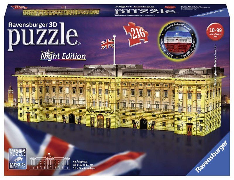 Ravensburger (12529) &quot;Buckingham Palace by Night&quot; - 216 pieces puzzle - 4005556125296 - CrystalLotus.eu