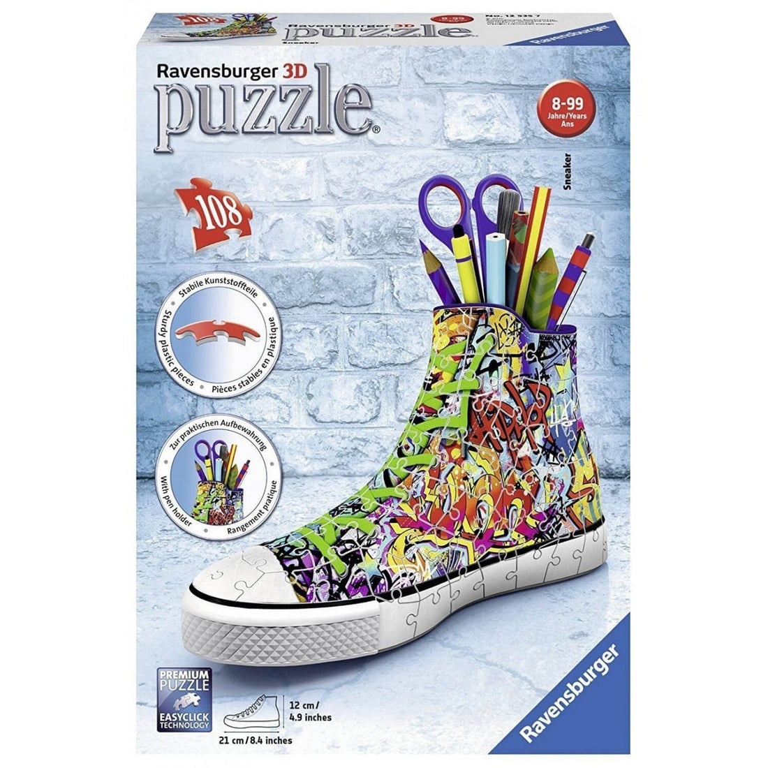 Ravensburger (12535) Candle 3D Puzzle 108 Pcs Sneaker Graffiti - 4005556125357 - CrystalLotus.eu