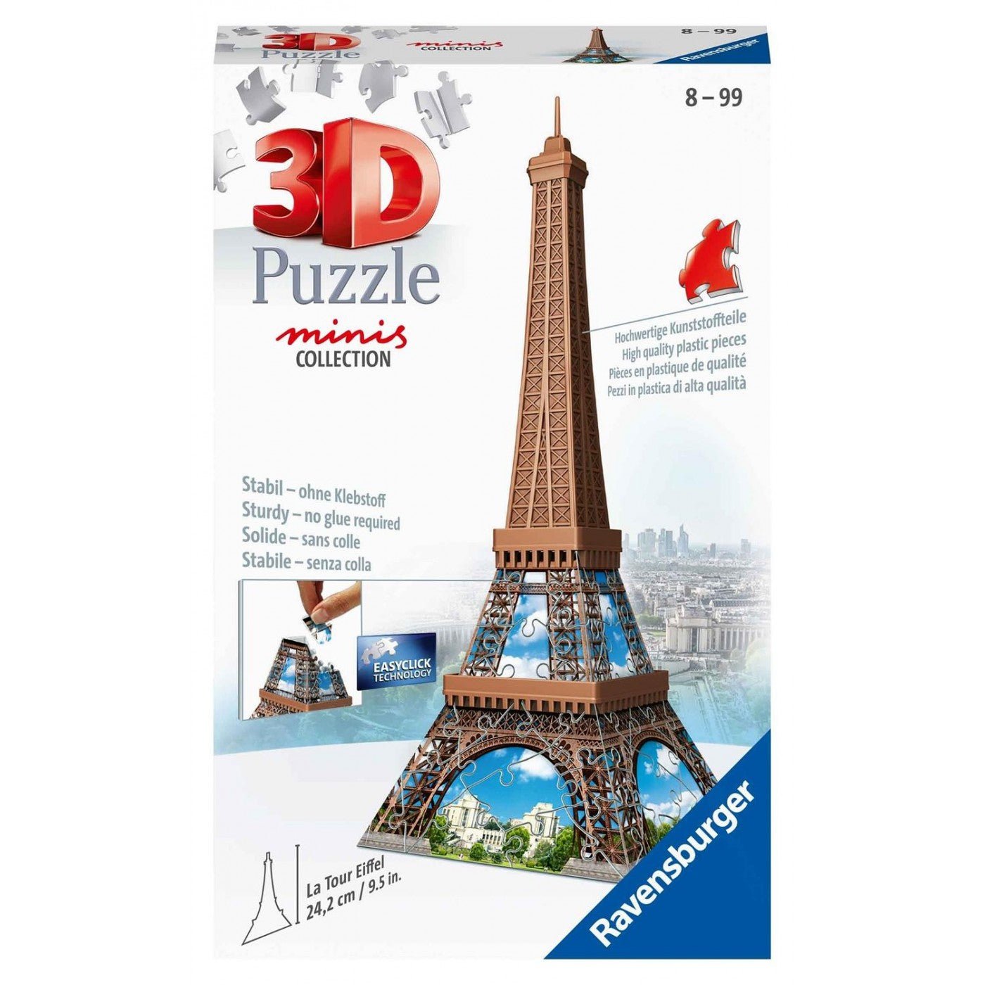 Ravensburger (12536) 3D Puzzle Mini Eiffel Tower - 4005556125364 - CrystalLotus.eu