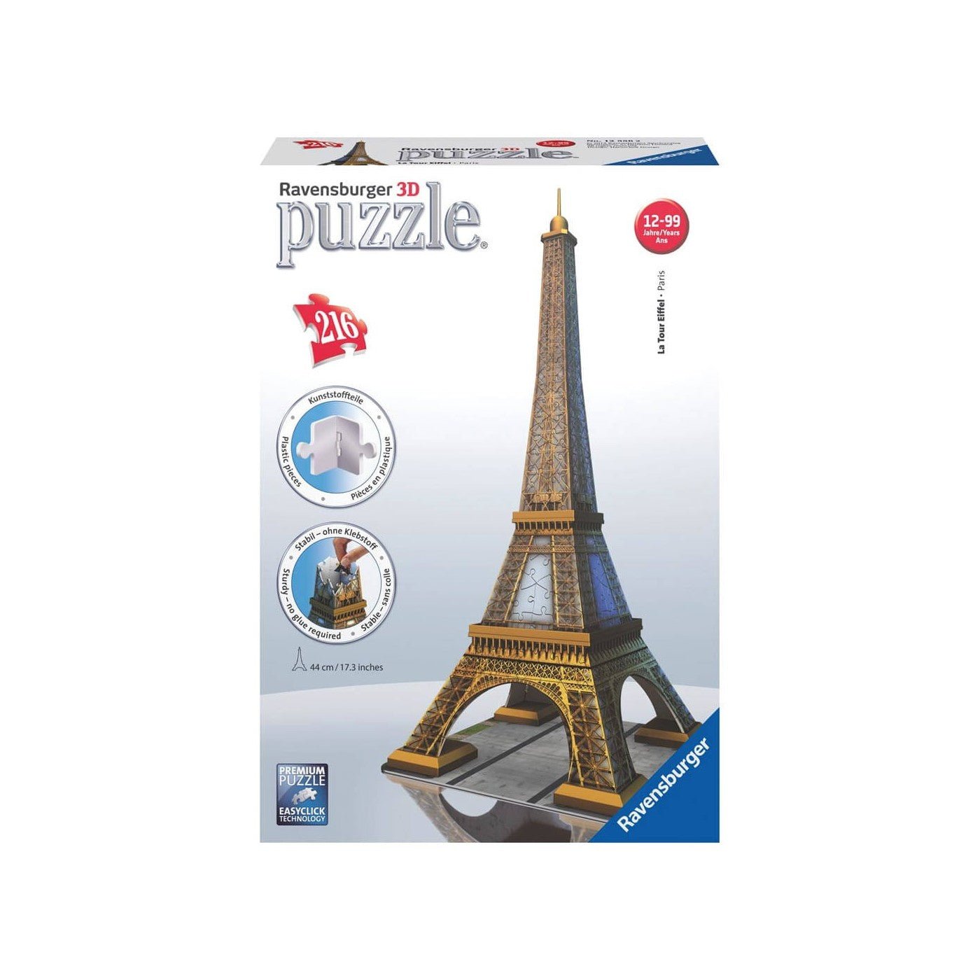 Ravensburger (12556) 3D Puzzle Eiffel Tower - 4005556125562 - CrystalLotus.eu