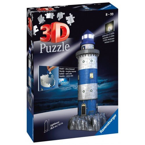 Ravensburger (12577) 3D Puzzle Lighthouse Night Edition - 4005556125777 - CrystalLotus.eu