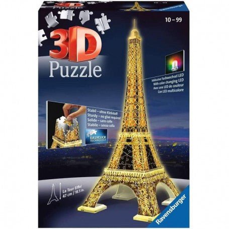 Ravensburger (12579) 3D Puzzle Eiffel Tower Night Edition - 4005556125791 - CrystalLotus.eu