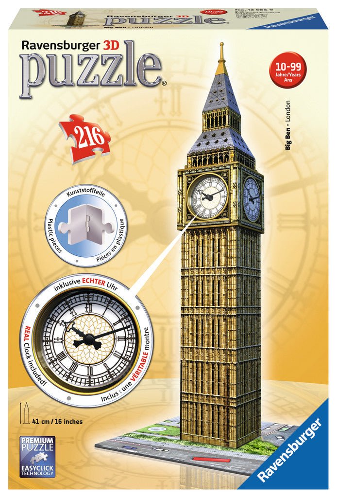 Ravensburger (12586) &quot;Big Ben Clock&quot; - 216 pieces puzzle - 4005556125869 - CrystalLotus.eu