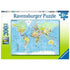 Ravensburger (12890) "Map of the World" - 200 pieces puzzle - 4005556128907 - CrystalLotus.eu