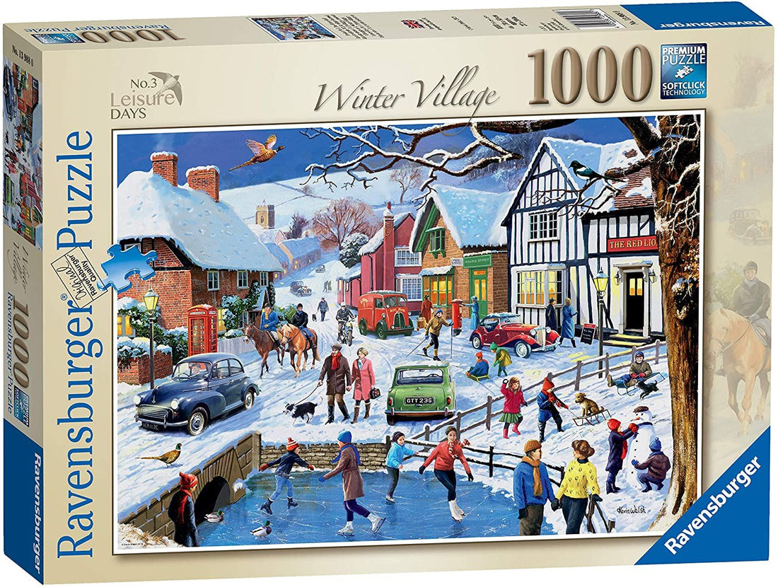 Ravensburger (13988) Leisure Days No.3 – The Winter Village, 1000 piece Jigsaw Puzzle - 4005556139880 - CrystalLotus.eu