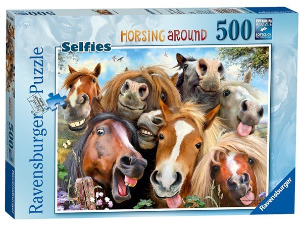 Ravensburger (14695) Selfies - Horsing Around 500 piece Jigsaw Puzzle - 4005556146956 - CrystalLotus.eu