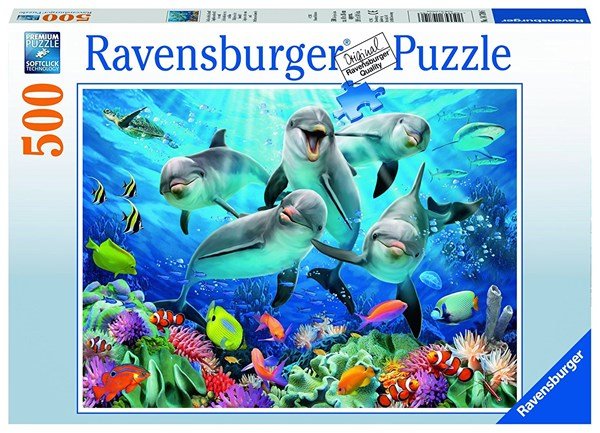 Ravensburger (14710) Dolphins 500 piece Jigsaw Puzzle - 4005556147106 - CrystalLotus.eu