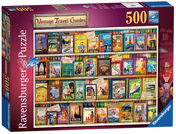 Ravensburger (14752) Vintage Travel Guides 500 piece Jigsaw Puzzle - 4005556147526 - CrystalLotus.eu