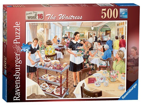 Ravensburger (14818) Happy Days at Work No.16 - The Waitress 500 piece Jigsaw Puzzle - 4005556148189 - CrystalLotus.eu