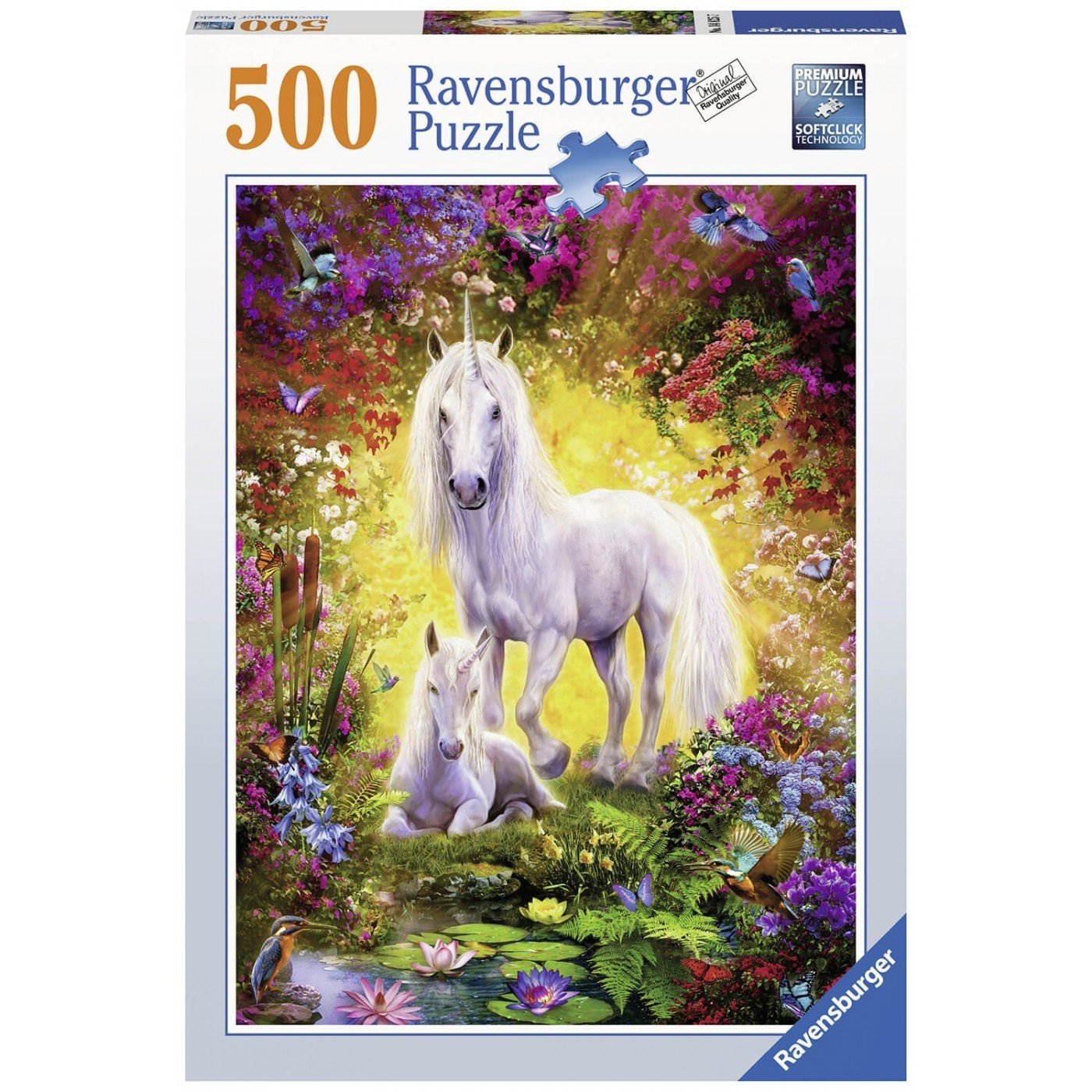 Ravensburger (14825) Puzzle - Unicorn with Foal - 500 piece - 4005556148257 - CrystalLotus.eu