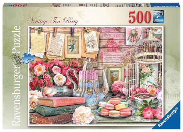 Ravensburger (14838) Vintage Tea Party 500 piece Jigsaw Puzzle - 4005556148387 - CrystalLotus.eu