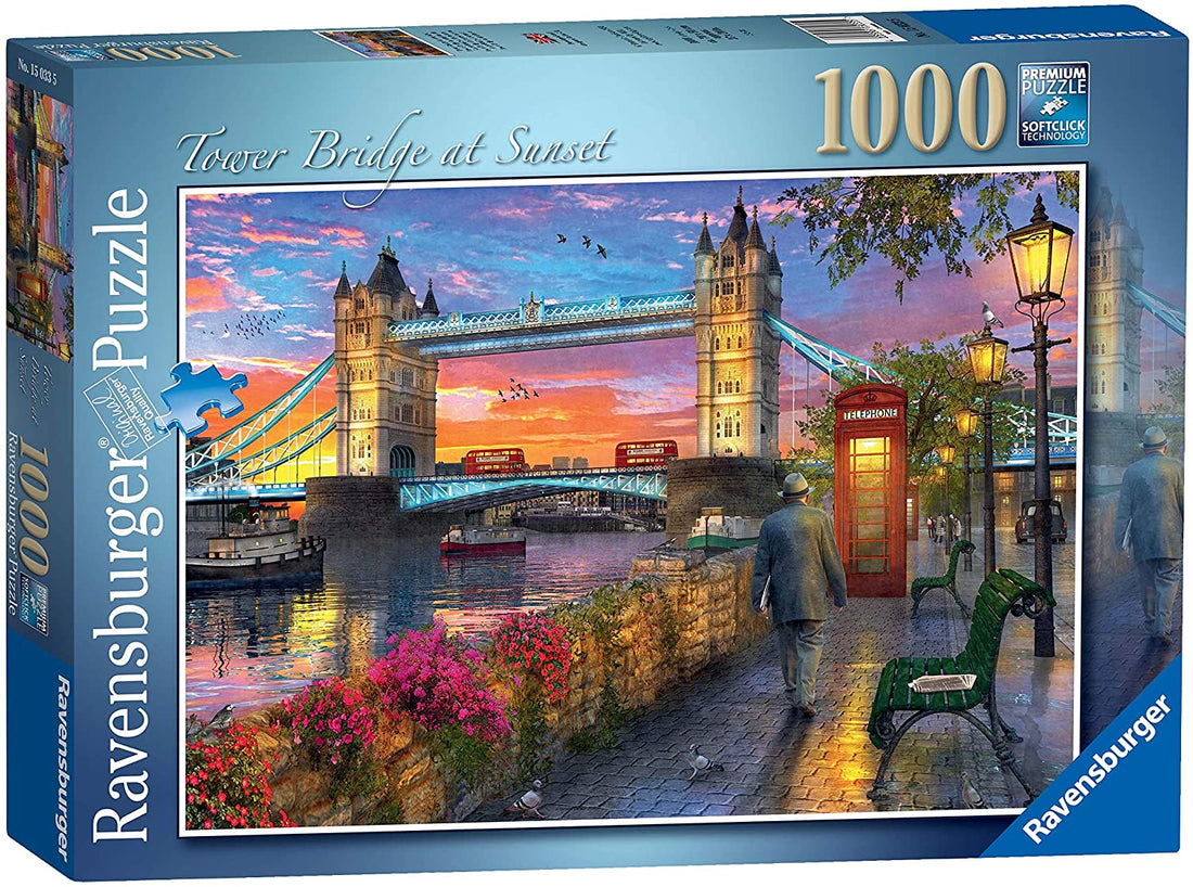 Ravensburger (15033) Tower Bridge at Sunset 1000 piece Jigsaw Puzzle - 4005556150335 - CrystalLotus.eu