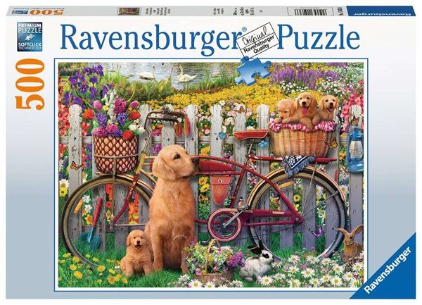 Ravensburger (15036) Cute Dogs in the Garden 500 piece Jigsaw Puzzle - 4005556150366 - CrystalLotus.eu