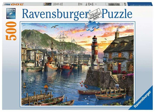 Ravensburger (15045) Sunrise at the Port 500 piece Jigsaw Puzzle - 4005556150458 - CrystalLotus.eu