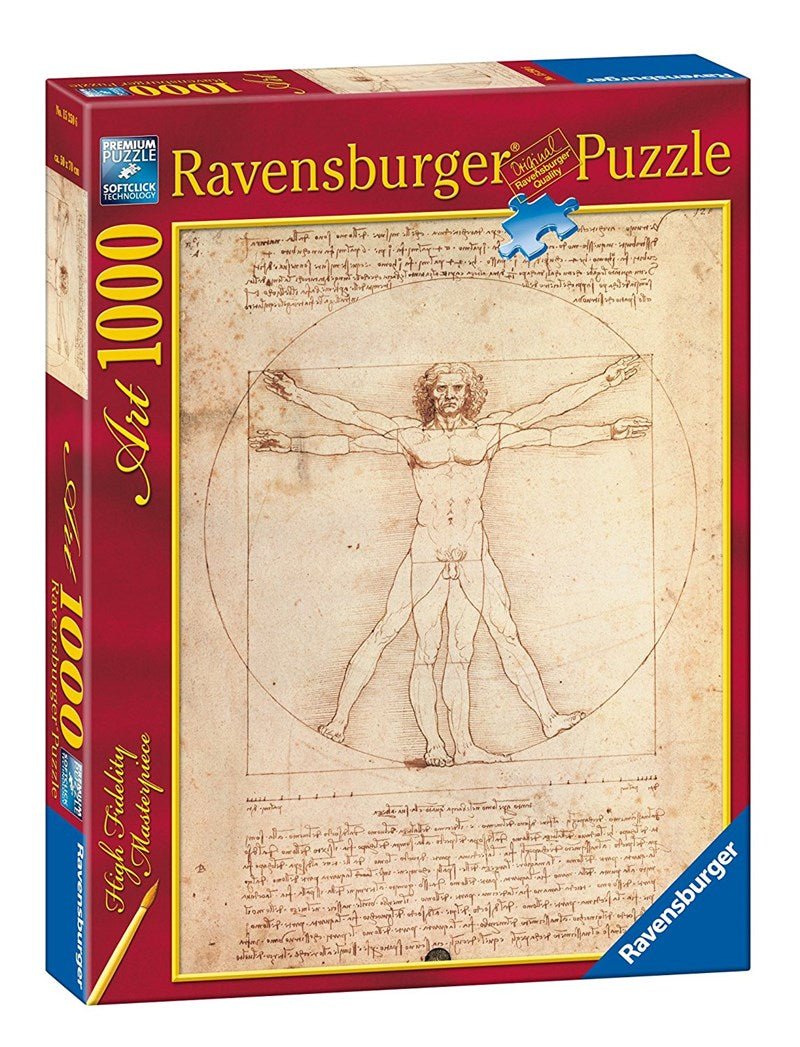 Ravensburger (15250) Leonardo Da Vinci: &quot;The Vitruvian Man&quot; - 1000 pieces puzzle - 4005556152506 - CrystalLotus.eu