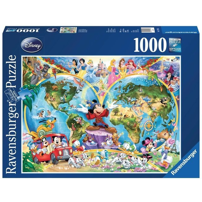 Ravensburger (15785) &quot;Disney World Map&quot; - 1000 pieces puzzle - 4005556157853 - CrystalLotus.eu