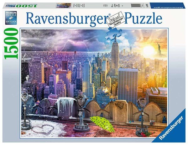 Ravensburger (16008) New York Summer and Winter 1500 piece Jigsaw Puzzle - 4005556160082 - CrystalLotus.eu