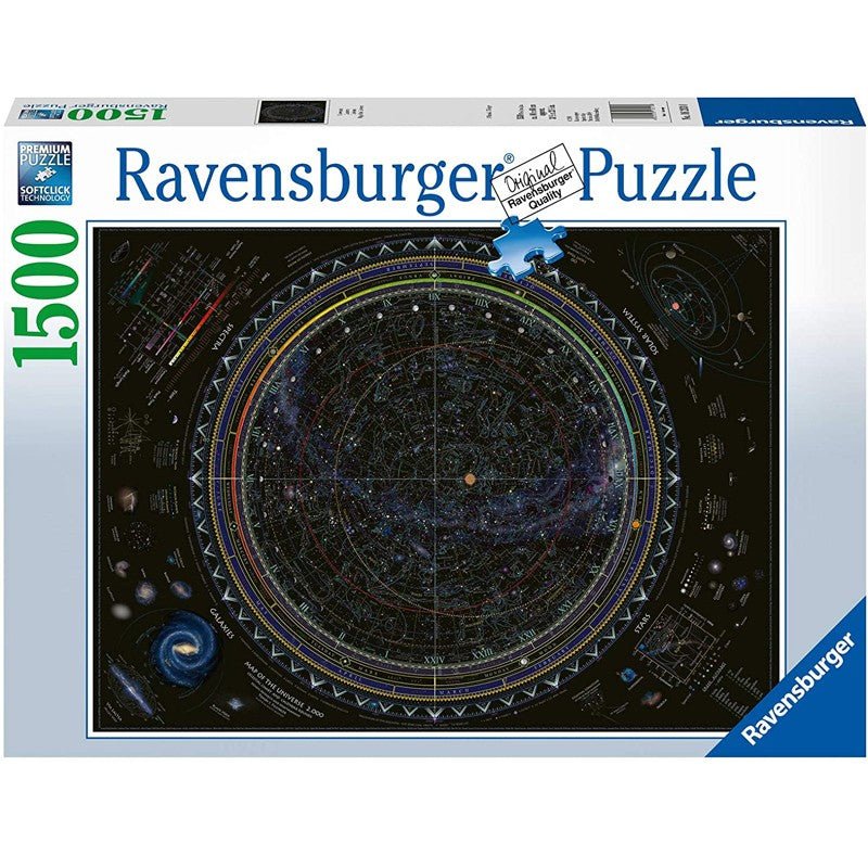 Ravensburger (16213) Puzzle - Map of the Universe - 1500 piece - 4005556162130 - CrystalLotus.eu