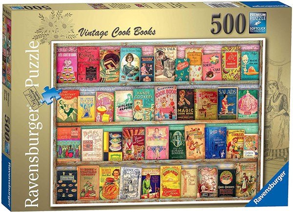 Ravensburger (16412) Vintage Cook Books 500 piece Jigsaw Puzzle - 4005556164127 - CrystalLotus.eu