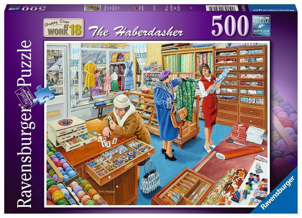 Ravensburger (16413) Happy Days at Work No.18 - The Haberdasher 500 piece Jigsaw Puzzle - 4005556164134 - CrystalLotus.eu