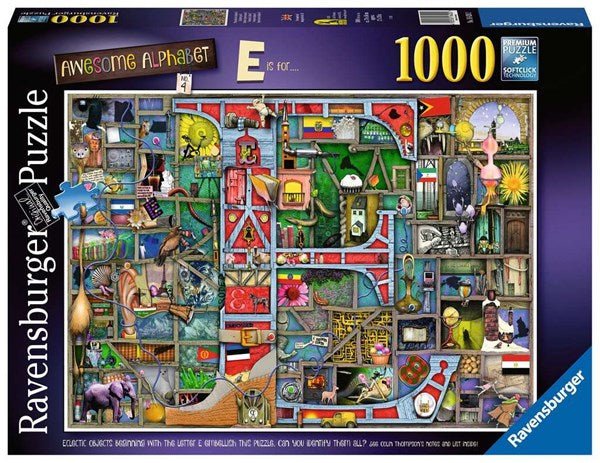 Ravensburger (16420) Colin Thompson - Awesome Alphabet &quot;E&quot;, 1000 piece Jigsaw Puzzle - 4005556164202 - CrystalLotus.eu