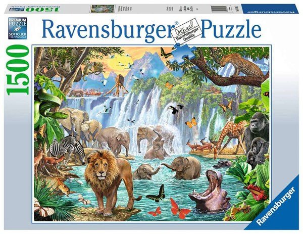 Ravensburger (16461) Waterfall Safari 1500 piece Jigsaw Puzzle - 4005556164615 - CrystalLotus.eu