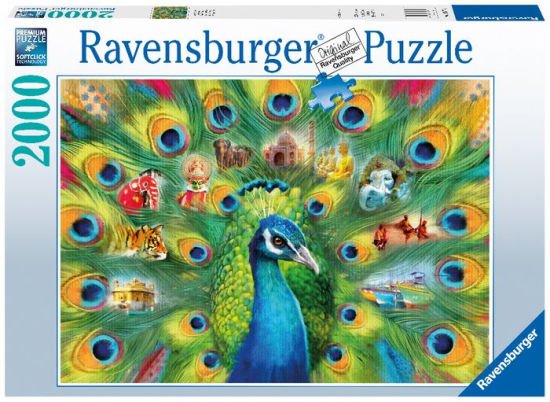 Ravensburger (16567) 2000 piece Land of the Peacock jigsaw puzzle - 4005556165674 - CrystalLotus.eu