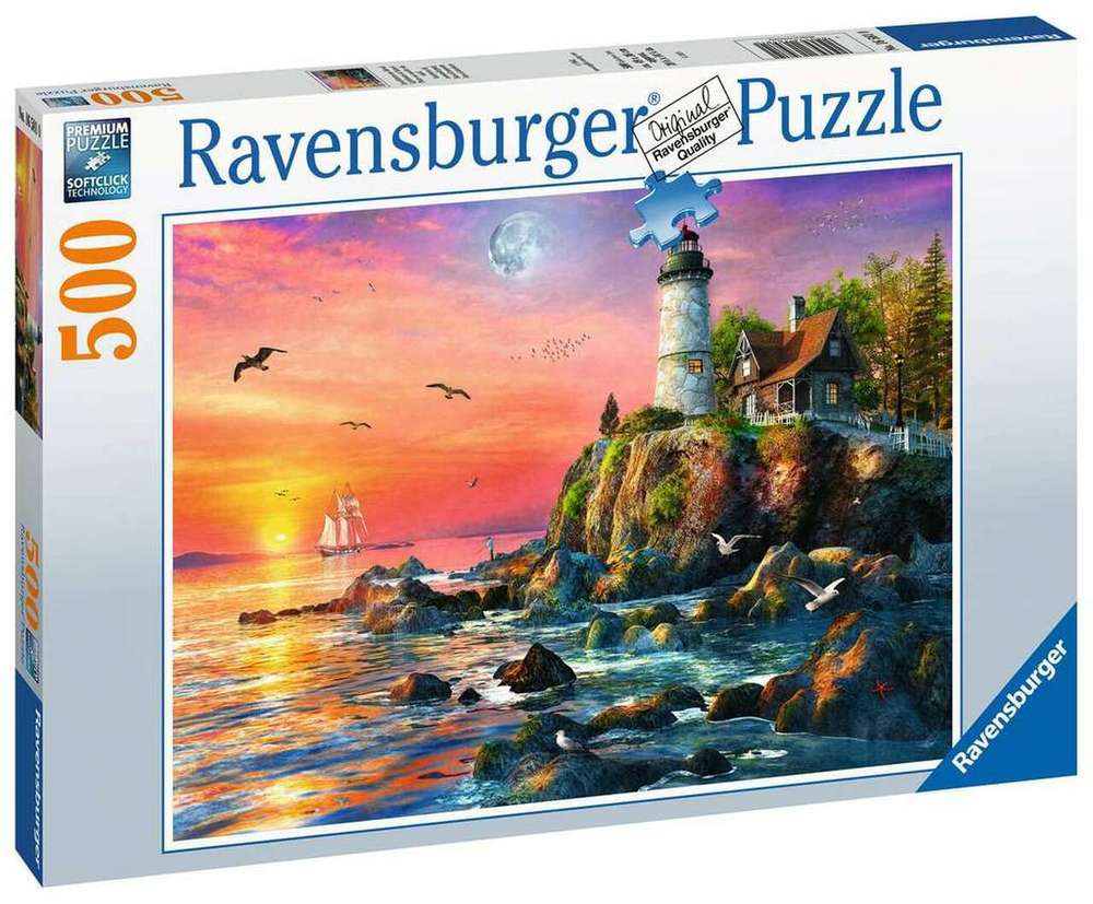 Ravensburger (16581) Lighthouse at Sunset 500 piece - 4005556165810 - CrystalLotus.eu