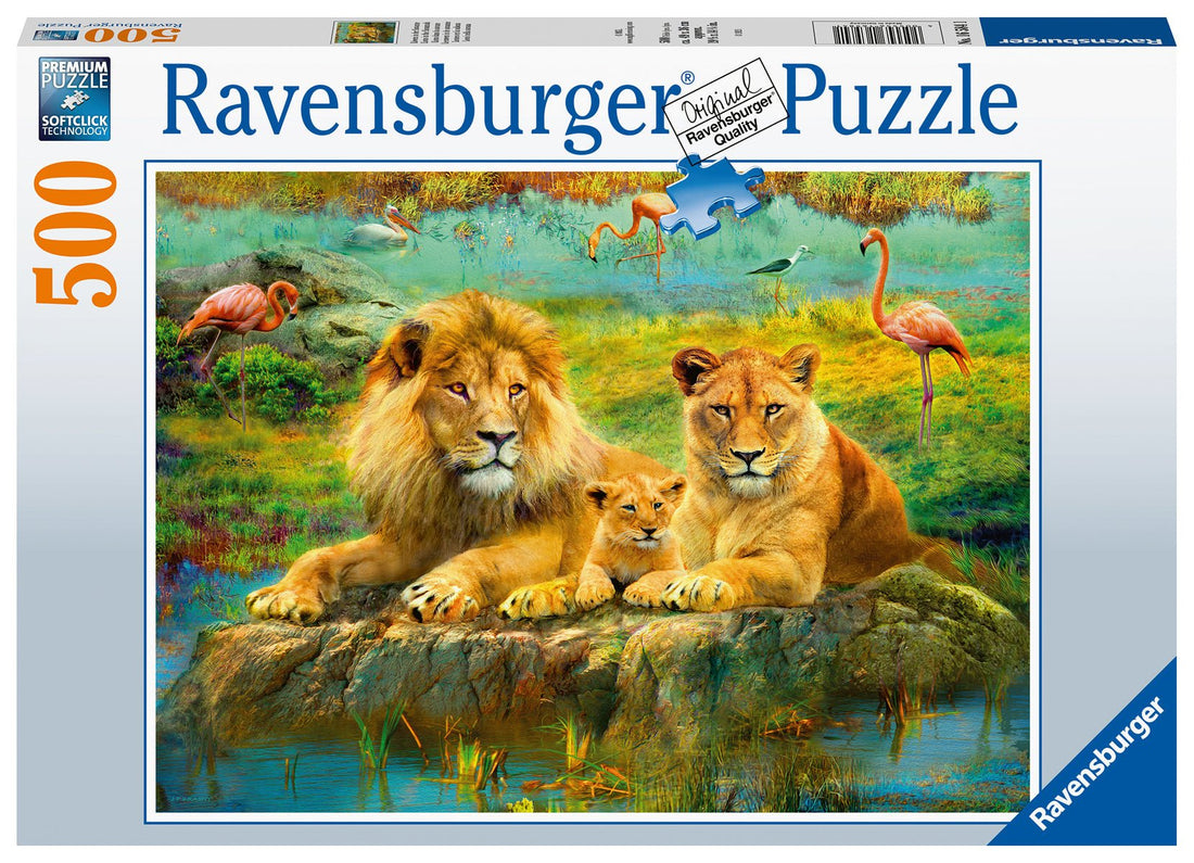 Ravensburger (165841) Lions of the Savannah 500 piece Jigsaw Puzzle - 4005556165841 - CrystalLotus.eu