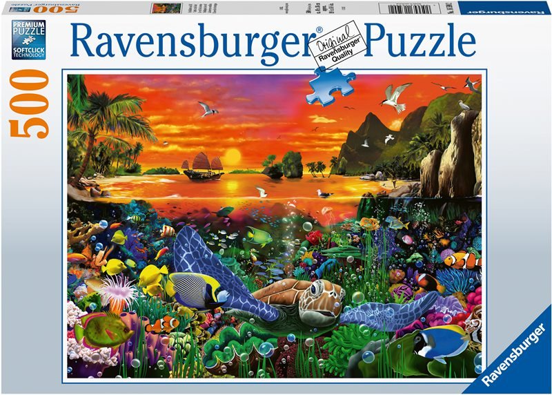 Ravensburger (16590) Turtle in the Reef 500 piece Jigsaw Puzzle - 4005556165902 - CrystalLotus.eu