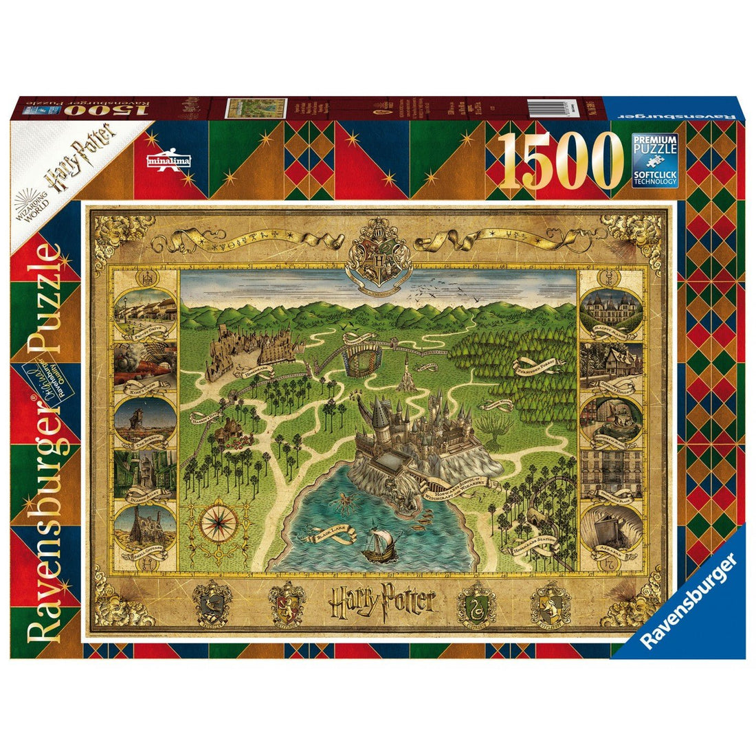 Ravensburger (16599) Harry Potter Hogwarts Map 1500 piece Jigsaw Puzzle - 4005556165995 - CrystalLotus.eu