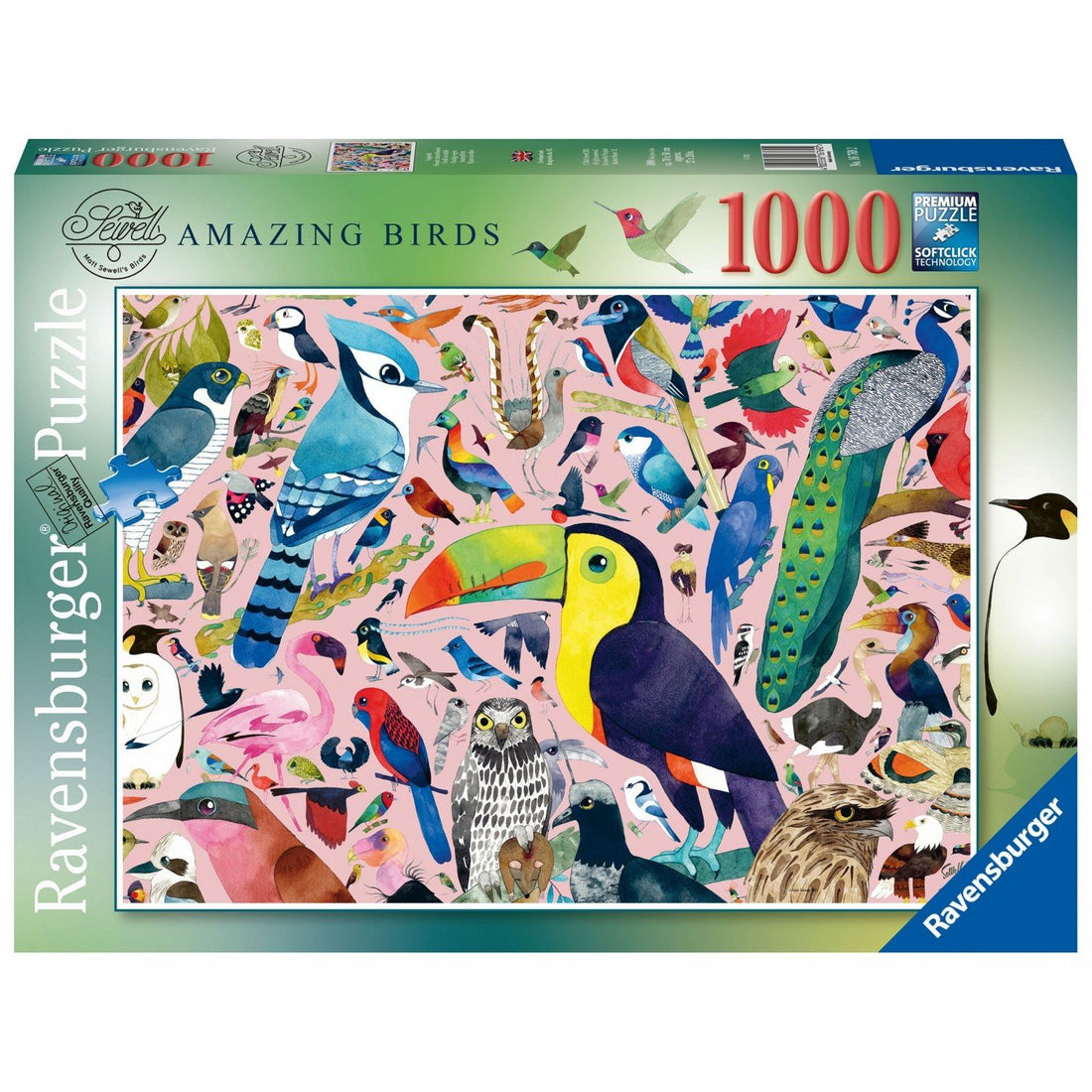 Ravensburger (16769) 1000 Pcs Puzzle Amazing Birds - 4005556167692 - CrystalLotus.eu