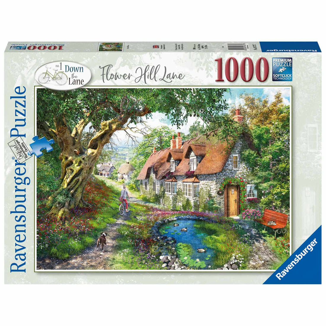 Ravensburger (167777) Down the Lane No.1, Flower Hill Lane 1000 piece Jigsaw Puzzle - 4005556167777 - CrystalLotus.eu