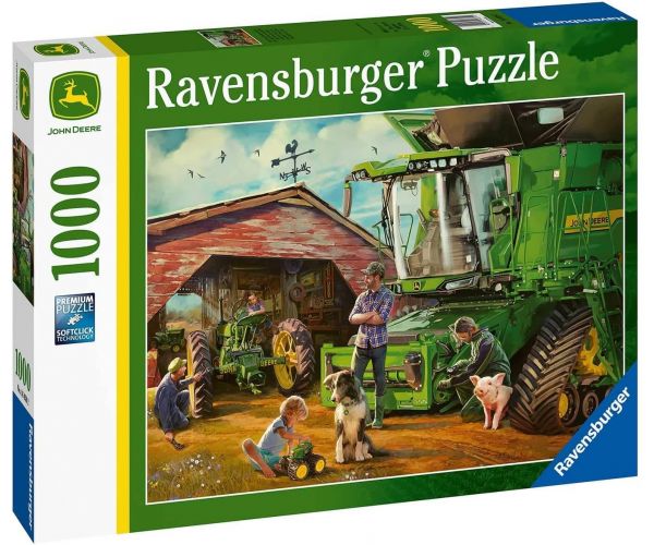 Ravensburger (16839) John Deere Then &amp; Now 1000 piece Jigsaw Puzzle - 4005556168392 - CrystalLotus.eu