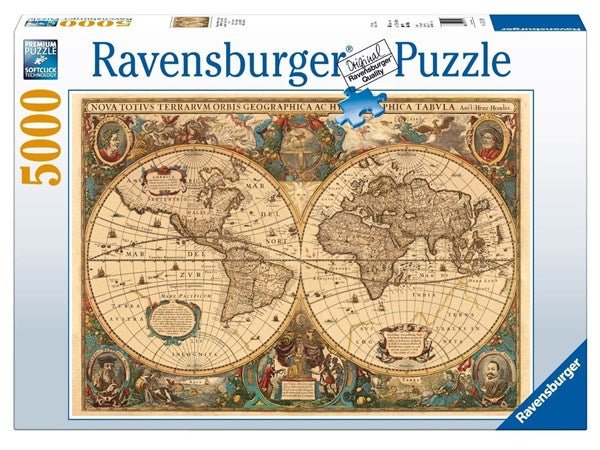 Ravensburger (17411) Antique World Map, 5000 piece Jigsaw puzzle - 4005556174119 - CrystalLotus.eu