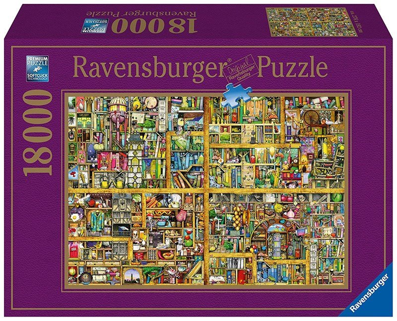 Ravensburger (17825) Colin Thompson: &quot;Magical Bookcase&quot; - 18000 pieces puzzle - 4005556178254 - CrystalLotus.eu