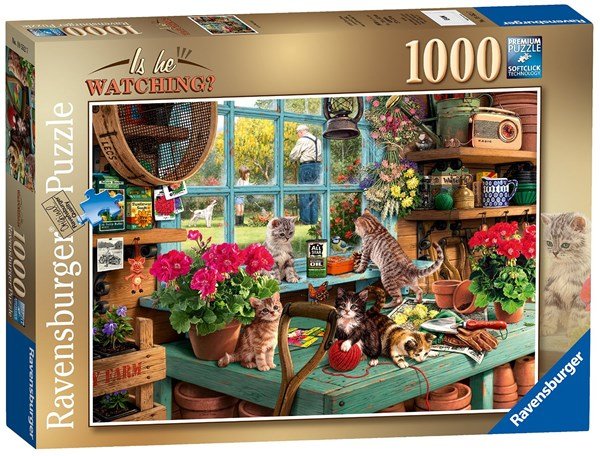 Ravensburger (19552) Is he watching? 1000 piece Jigsaw Puzzle - 4005556195527 - CrystalLotus.eu