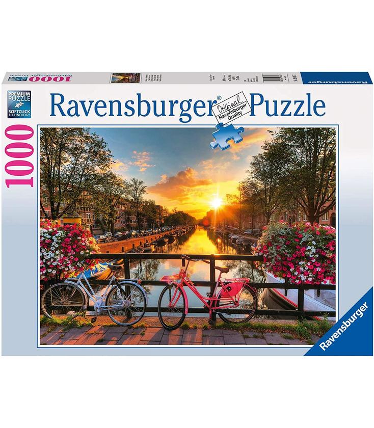 Ravensburger (19606) &quot;Bicycles in Amsterdam&quot; - 1000 pieces puzzle - 4005556196067 - CrystalLotus.eu