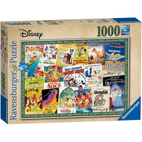 Ravensburger (19874) Puzzle - Disney Vintage Movie Poster - 1000pc - 4005556198740 - CrystalLotus.eu