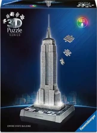 Ravensburger - 3D Puzzle Iconics: Empire State Building Light Up 216 pcs (12008026) - 4005555080268 - Crystal Lotus