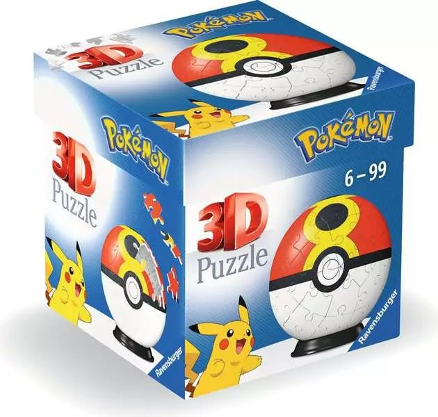 Ravensburger - 3D Puzzle: Pokemon Repeat Ball 54 pcs (11628) - 4005556116287 - Crystal Lotus